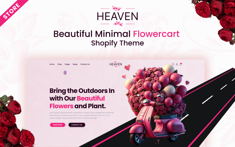 Heaven – Blumenstrauß und Boutique-Geschenk-Shopify-Theme