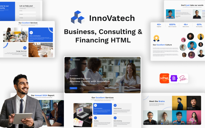 InnoVatech - HTML-шаблон корпоративных и деловых услуг