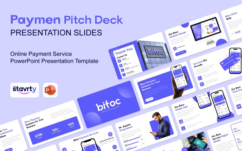 Payment system and Financial Company PowerPoint Pitch Deck Template