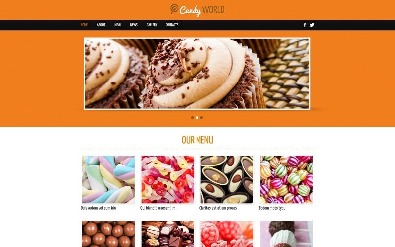 Modelo de Joomla responsivo Sweet Shop