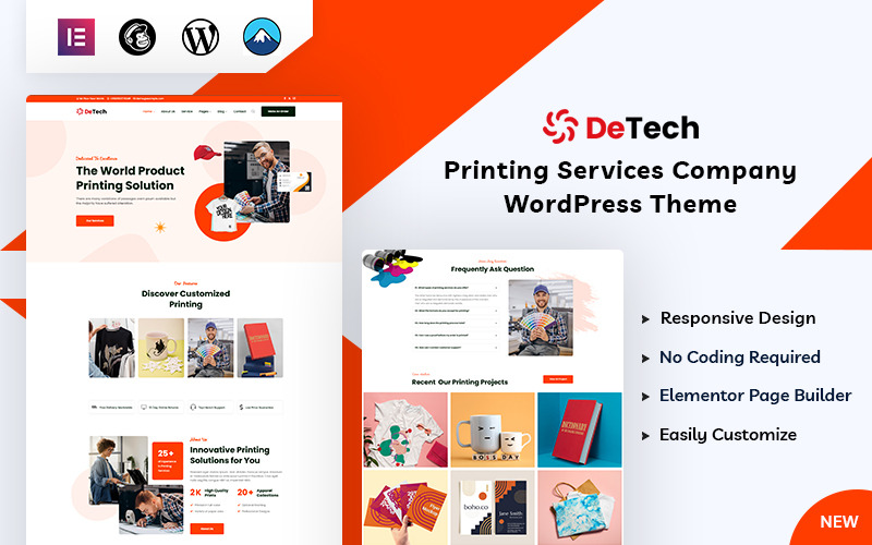 Detech - Тема WordPress для печати