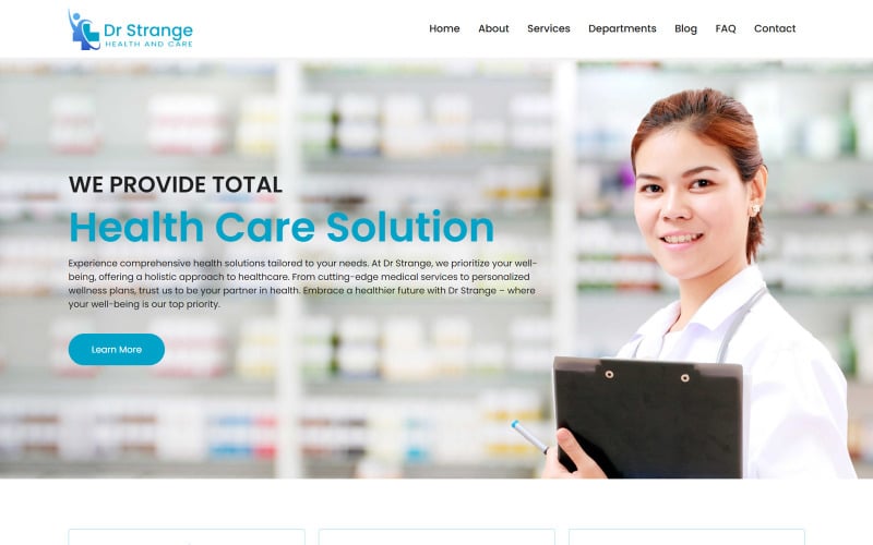 Dr-Strange | Health and Care HTML Landing Page Template