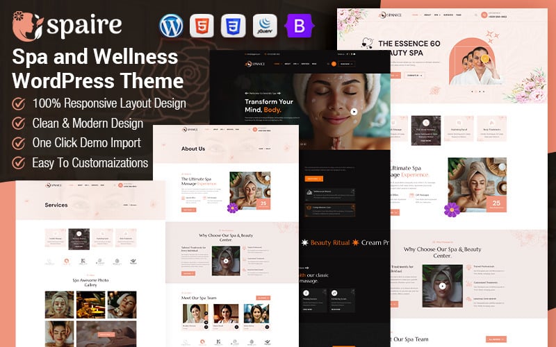 Spaire - Spa and Wellness WordPress Theme