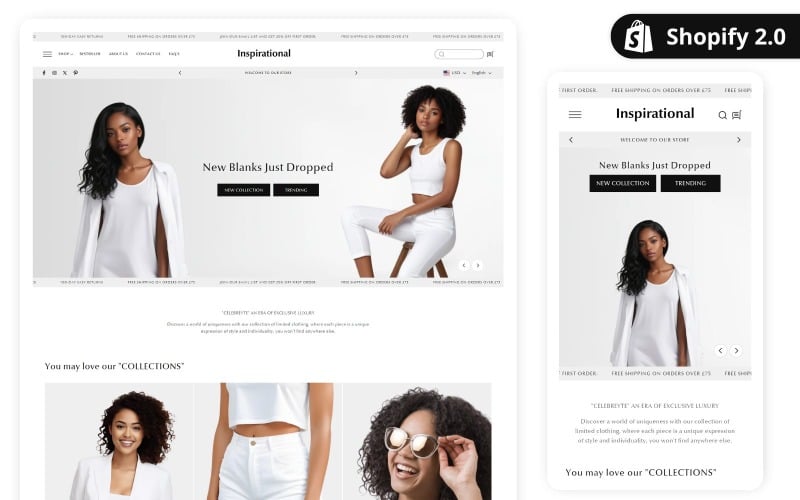 Best Inspirational Fashion - Shopify Fashion Themes | Shopify 2.0