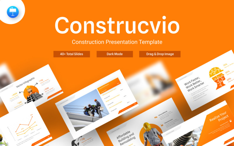 Modelo de Keynote de Construção Construcvio