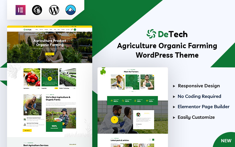 Detech – WordPress-Theme für Gartenarbeit