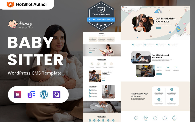 Nanny - Serviços de babá e creche WordPress Elementor Theme