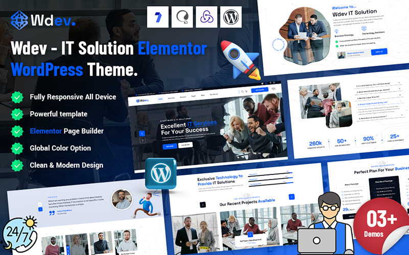 Itdev – It Solution Elementor WordPress téma