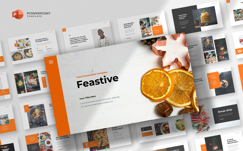Feastive - Modello di PowerPoint per cibo e ristoranti
