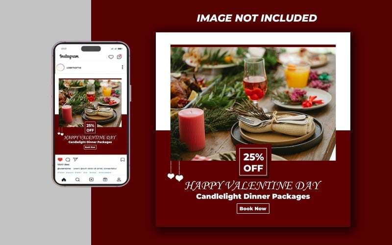 Valentine Day Social Media Post Template 6