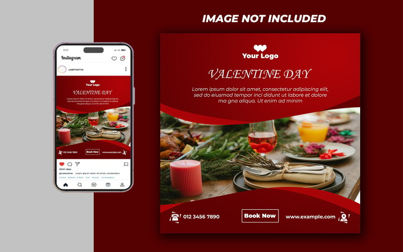 Valentine Day Social Media Post Template 7