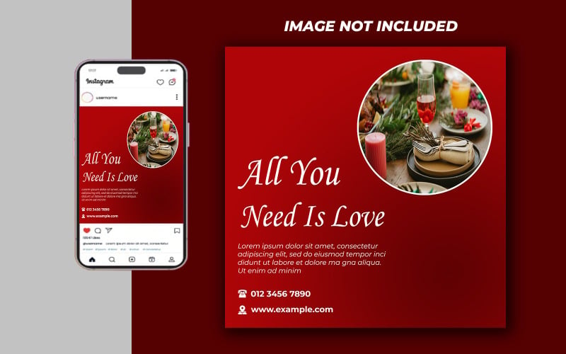 Valentine Day Social Media Post Template 10