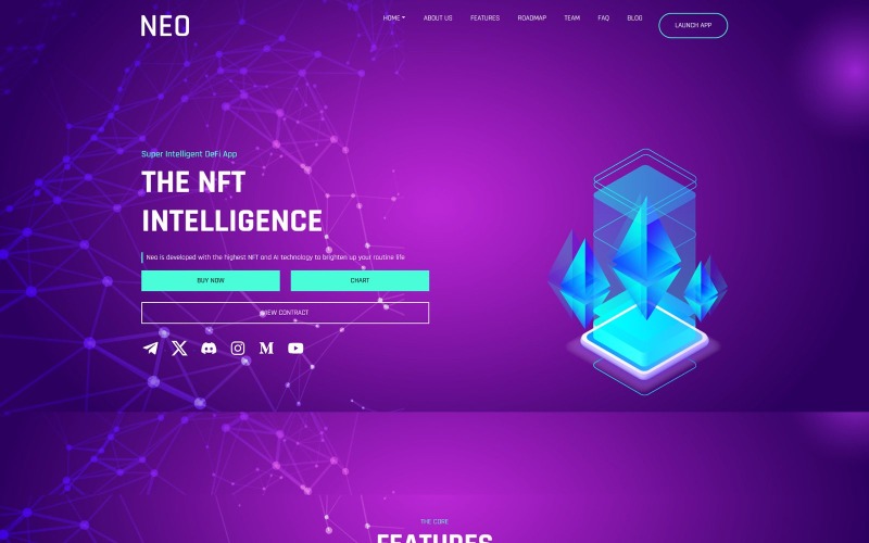 Neo - NFT HTML5-Landingpage-Vorlage