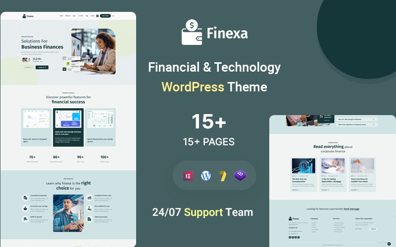 Finexa – İş Finans ve Teknoloji WordPress Teması