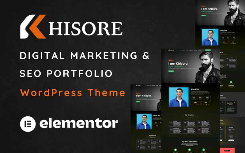 Khisore - Digital Marketing Portfolio WordPress Theme One Page