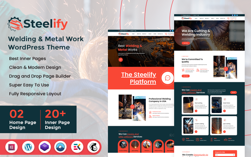 Steelify - Motyw WordPress dla spawalnictwa i obróbki metali