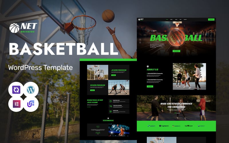 Net Breakers - Basketball Academy, Coaching And Training WordPress Elementor Theme