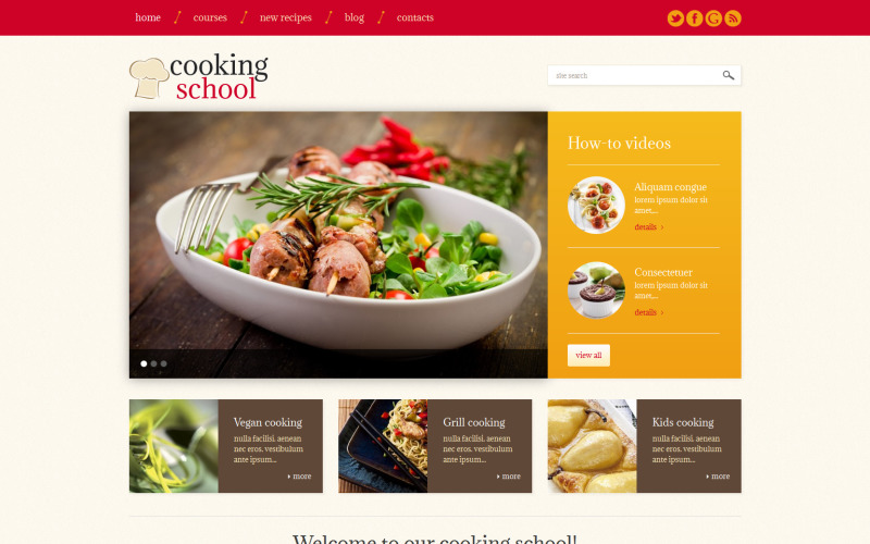 Főzőiskola érzékeny WordPress téma