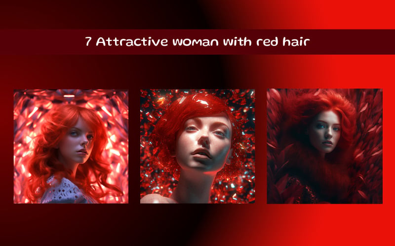 Attractive woman with red hair