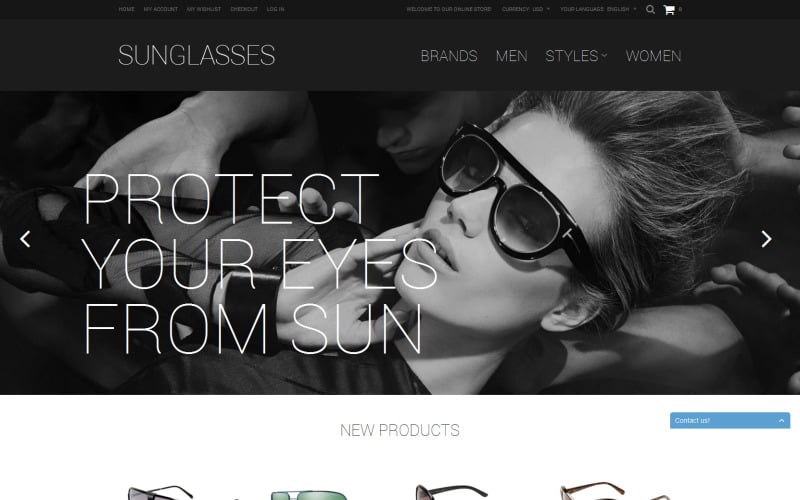 Solglasögon Shop Magento Theme