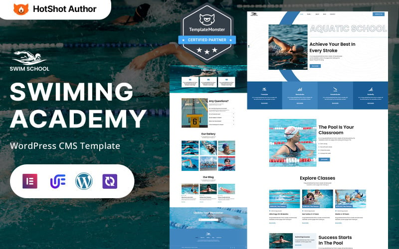 Swim School - Swimming School & Training WordPress Elementor Theme