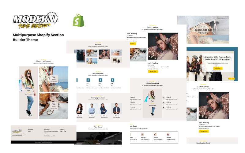 Section Builder – Mehrzweck-Shopify-Theme-Builder für Shops, Mode und Skin