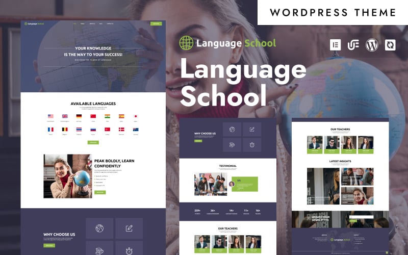 Jazyková škola - Jazyková škola a školení WordPress Elementor Theme