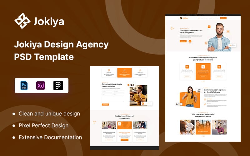 Jokiya Design Agency PSD Template