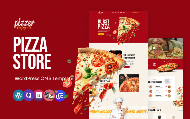 Pizzer – багатоцільова тема WordPress Elementor для піцерії та фаст-фуду