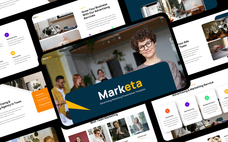 Шаблон маркетингової презентації Marketa