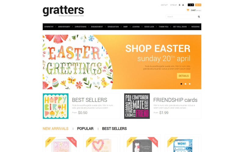 All Occasions Cards Store Tema da PrestaShop