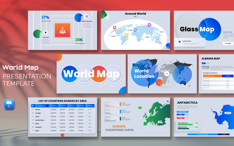 260+ Keynote World Map Presentation