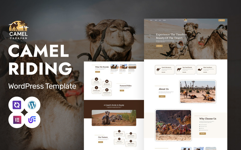 Kamelkarawane – Kamelsafari und Abenteuertouren WordPress Elementor Theme