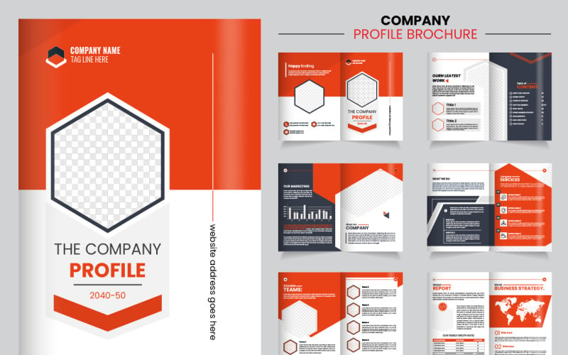 Company profile brochure design showcasing various modern layout,