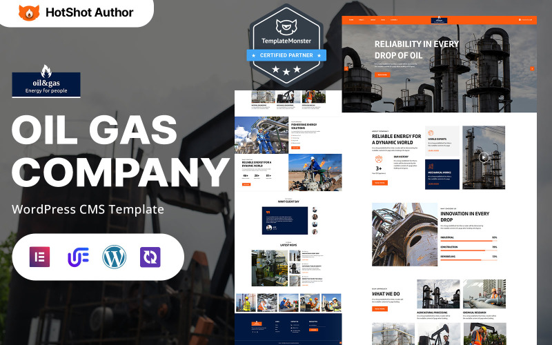 Petróleo e Gás - Tema WordPress Responsivo para Empresa de Petróleo e Gás Natural