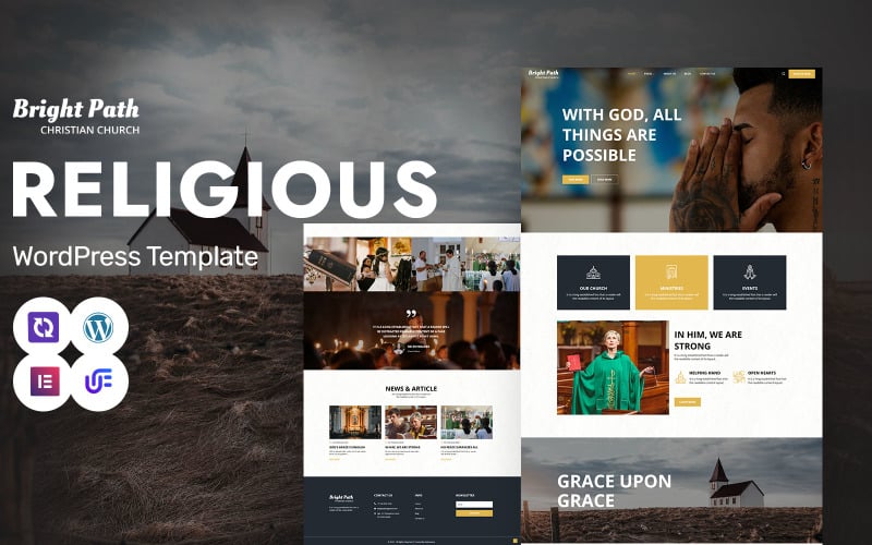 Bright Path - Church & Religious Organization WordPress Elementor Theme