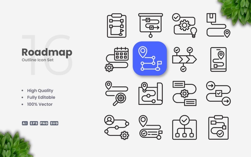 16 Roadmap Outline-pictogramset