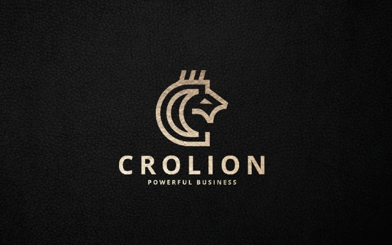 Crown Lion Head Professional Logo