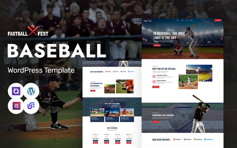 Fastball Fast - Baseball Club And Sports WordPress Elementor Theme