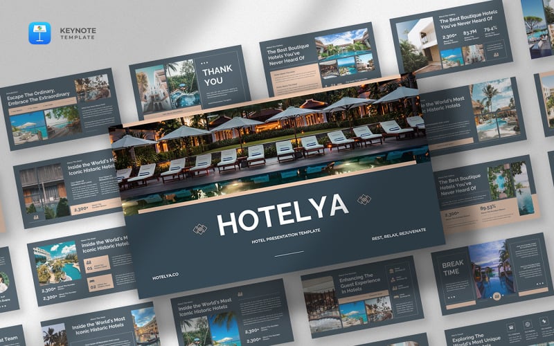 Hotelya - Luxury Hotel Keynote Template