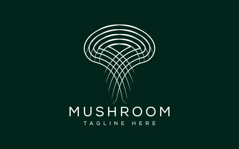 Modern Minimal Mushroom Logo Design Luxury Mushroom Logo mushroom technology logo