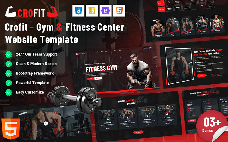 Crofit - Gym & Fitness Center webbplatsmall