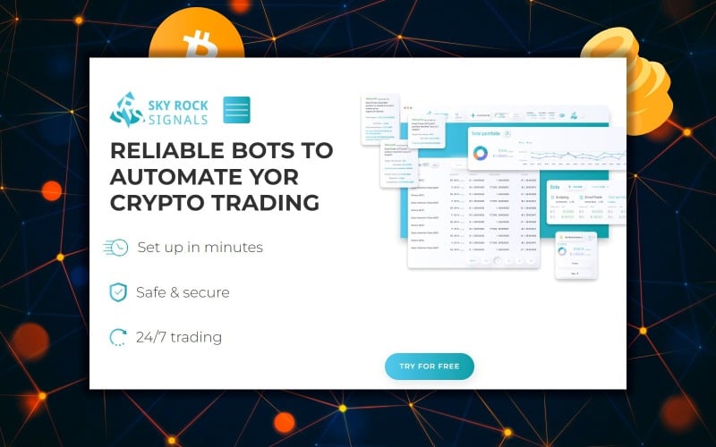 SKY ROCK | HTML-sjabloon | Cryptocurrency | Veiling |