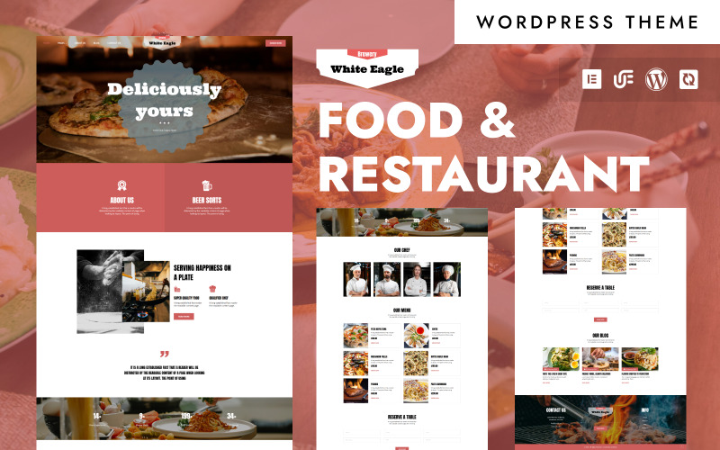 White Eagle - Lezzetli Pizza ve Hızlı Yemek WordPress Elementor Teması