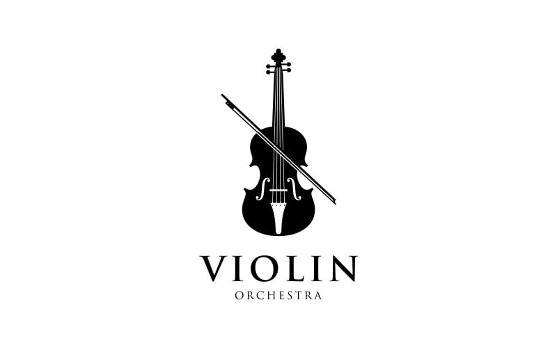 Violin Orchestra Musical Logo