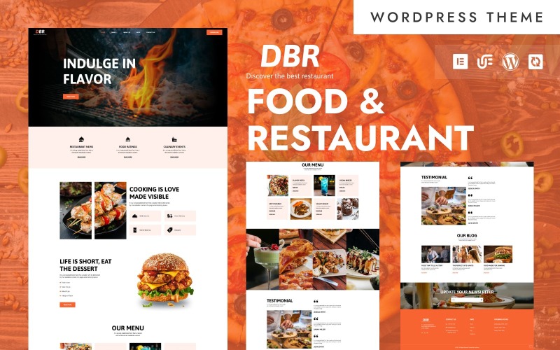 DBR - Elegantní restaurace a autentické jídlo WordPress Elementor Theme