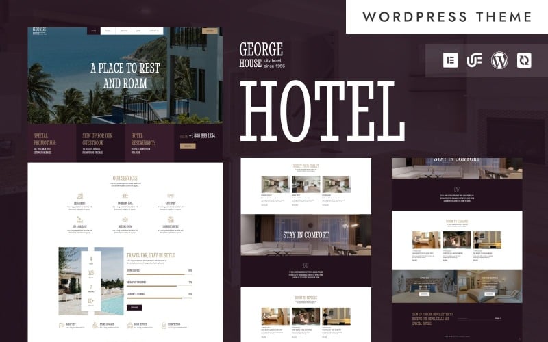 George House – WordPress-Elementor-Theme für Hotel- und Resortbuchungen