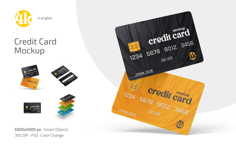 Credit Card Mockup PSD Template