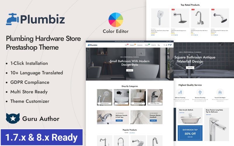 Plumbiz - Plumbing, Sanitary and Hardware Store Prestashop Responsive Theme