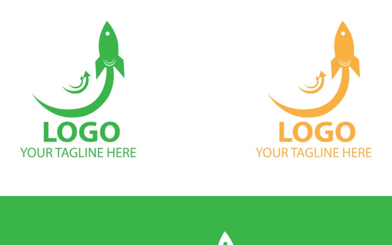 A Rocket Logo, Startup Company, Business Growth, Fast Speed and company brand identity. Free